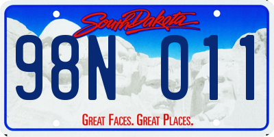 SD license plate 98NO11