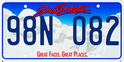 SD license plate 98NO82