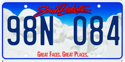 SD license plate 98NO84