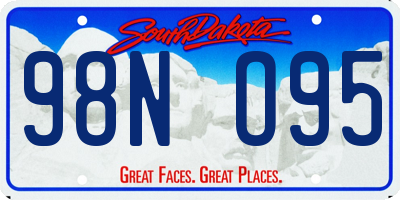 SD license plate 98NO95