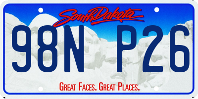 SD license plate 98NP26