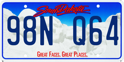SD license plate 98NQ64