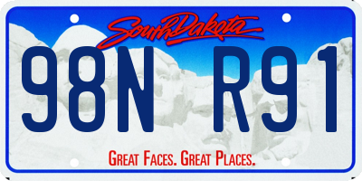 SD license plate 98NR91