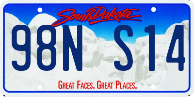 SD license plate 98NS14