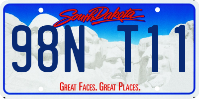 SD license plate 98NT11