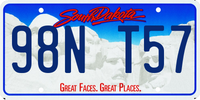 SD license plate 98NT57