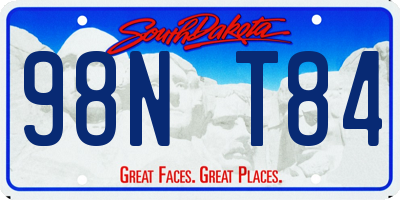 SD license plate 98NT84
