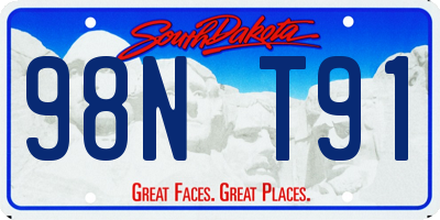 SD license plate 98NT91