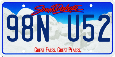 SD license plate 98NU52