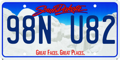 SD license plate 98NU82