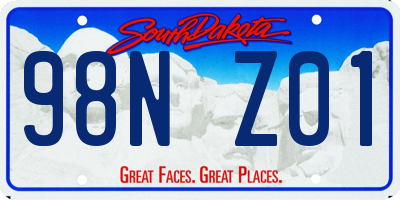 SD license plate 98NZ01