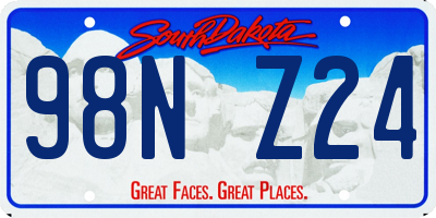 SD license plate 98NZ24