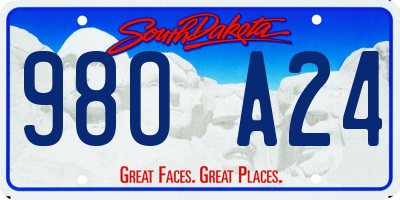 SD license plate 98OA24