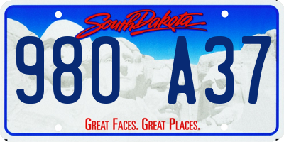 SD license plate 98OA37