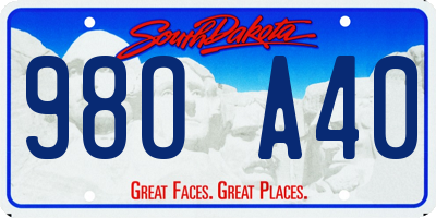SD license plate 98OA40