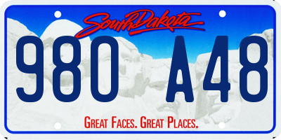 SD license plate 98OA48