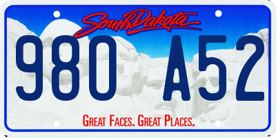 SD license plate 98OA52