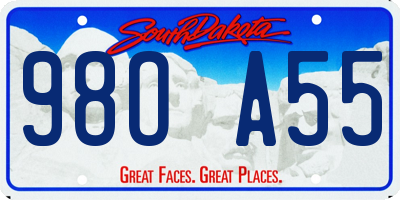 SD license plate 98OA55