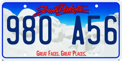 SD license plate 98OA56