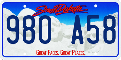 SD license plate 98OA58