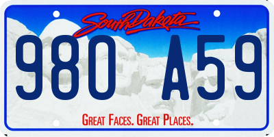 SD license plate 98OA59