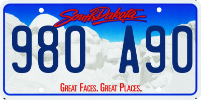 SD license plate 98OA90