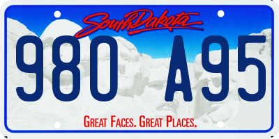 SD license plate 98OA95