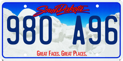 SD license plate 98OA96