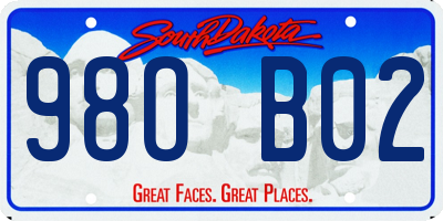 SD license plate 98OB02
