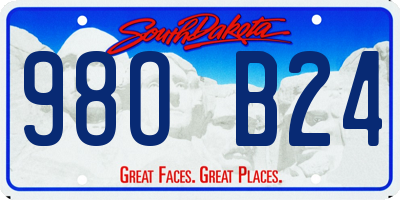 SD license plate 98OB24