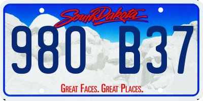 SD license plate 98OB37