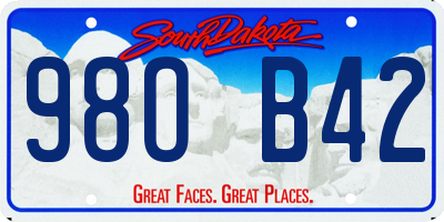 SD license plate 98OB42
