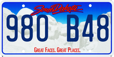 SD license plate 98OB48