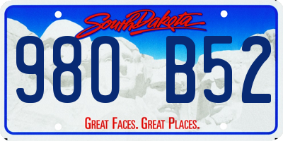 SD license plate 98OB52