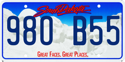 SD license plate 98OB55