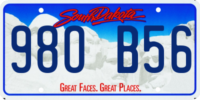 SD license plate 98OB56