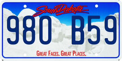 SD license plate 98OB59