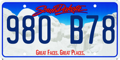 SD license plate 98OB78