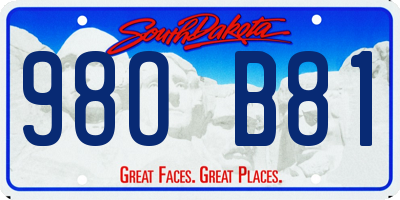 SD license plate 98OB81