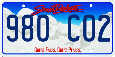 SD license plate 98OC02
