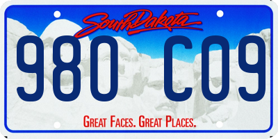 SD license plate 98OC09