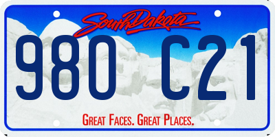SD license plate 98OC21