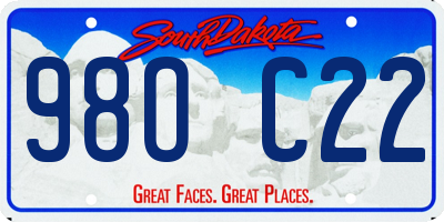 SD license plate 98OC22