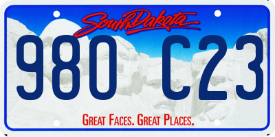 SD license plate 98OC23
