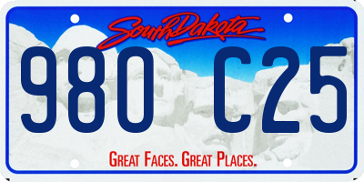 SD license plate 98OC25