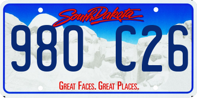 SD license plate 98OC26