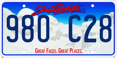 SD license plate 98OC28