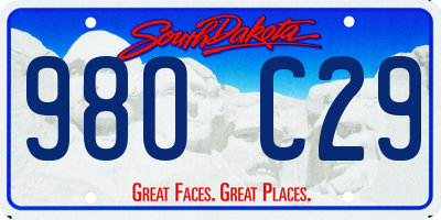 SD license plate 98OC29