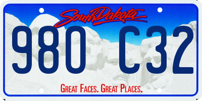 SD license plate 98OC32