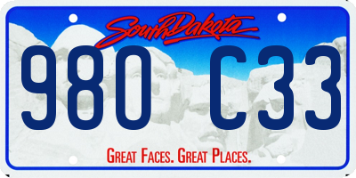 SD license plate 98OC33